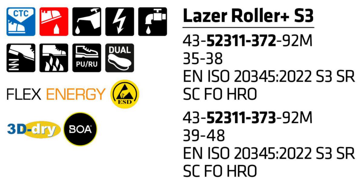 Vernesko Sievi Lazer Roller+ BOA® S3