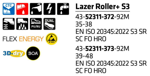Vernesko Sievi Lazer Roller+ BOA® S3