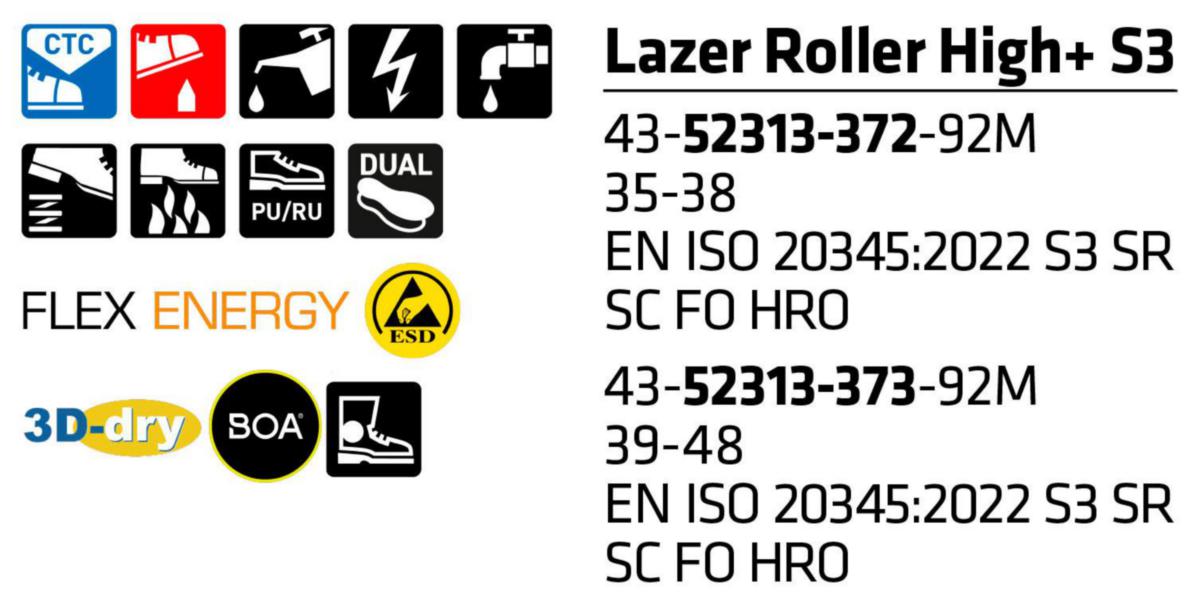 Verneskolett Sievi Lazer Roller High+ BOA® S3