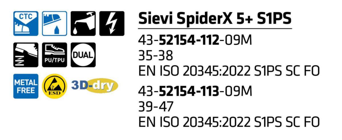 Vernesandal Sievi SpiderX 5+