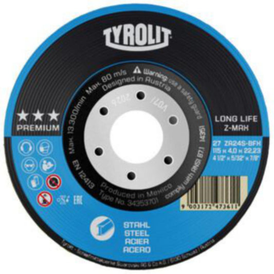 Navrondell Tyrolit Premium LONGLIFE Z-MAX for stål