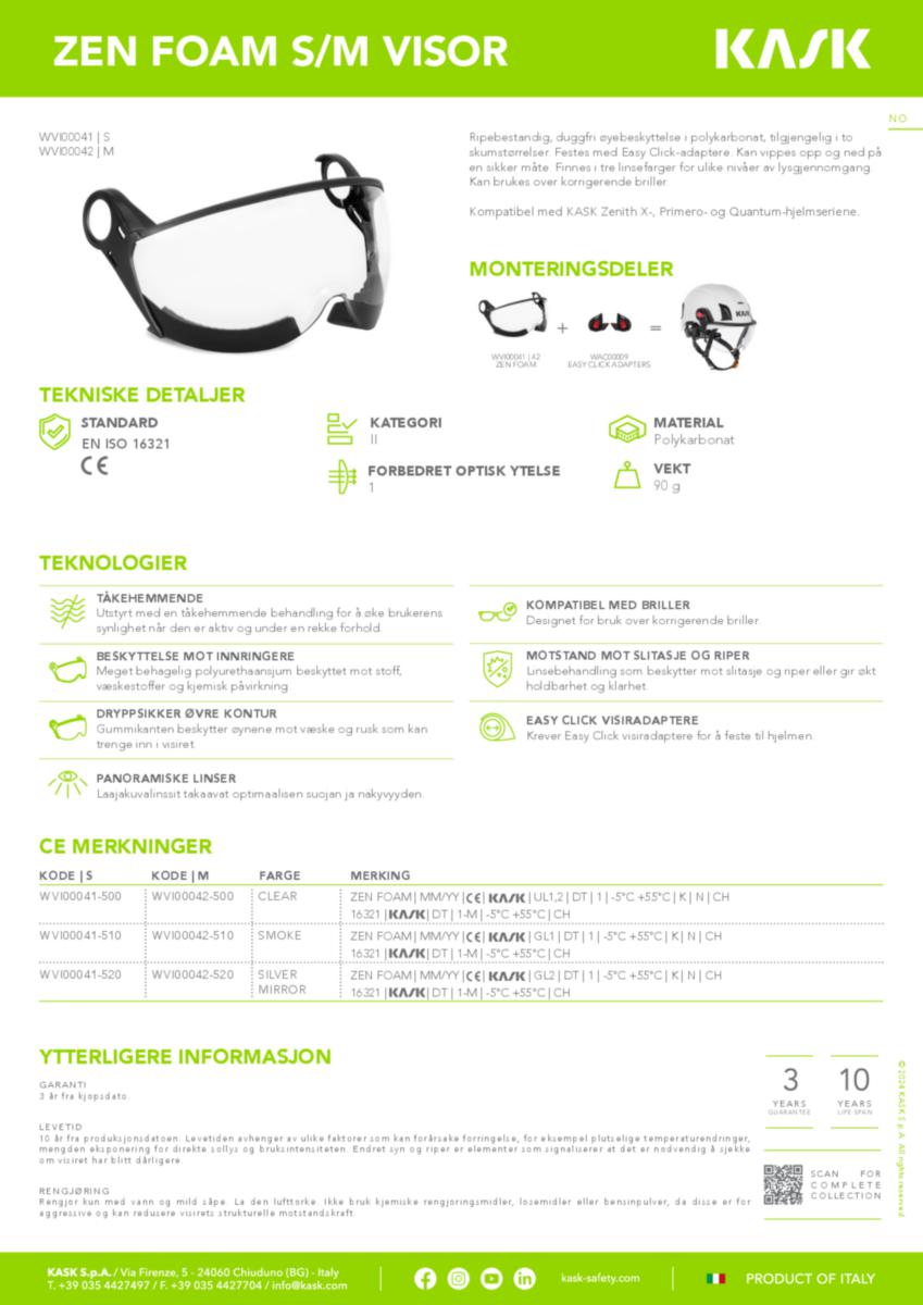 Visir Kask Zen Foam M