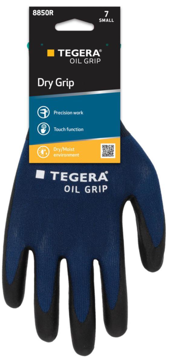 Monteringshanske skumnitril Tegera® Oil Grip 8850R