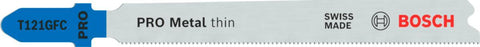Stikksagblad Bosch T 121 GFC Pro for Metal thin 3pk