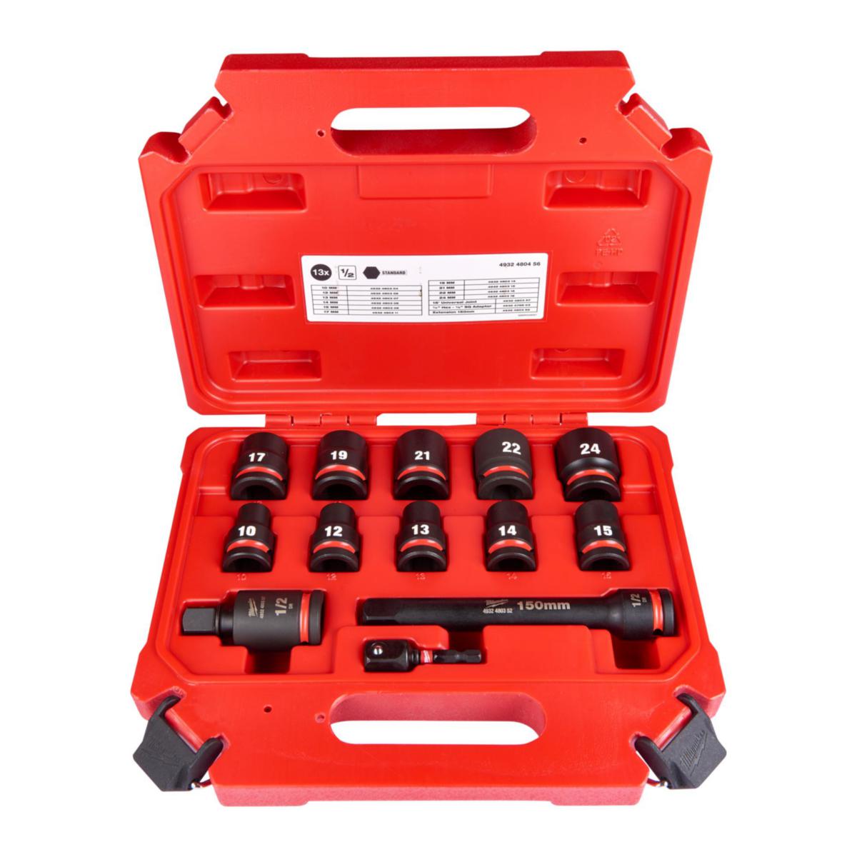 Kraftpipesett Std Milwaukee 1/2" 13 deler