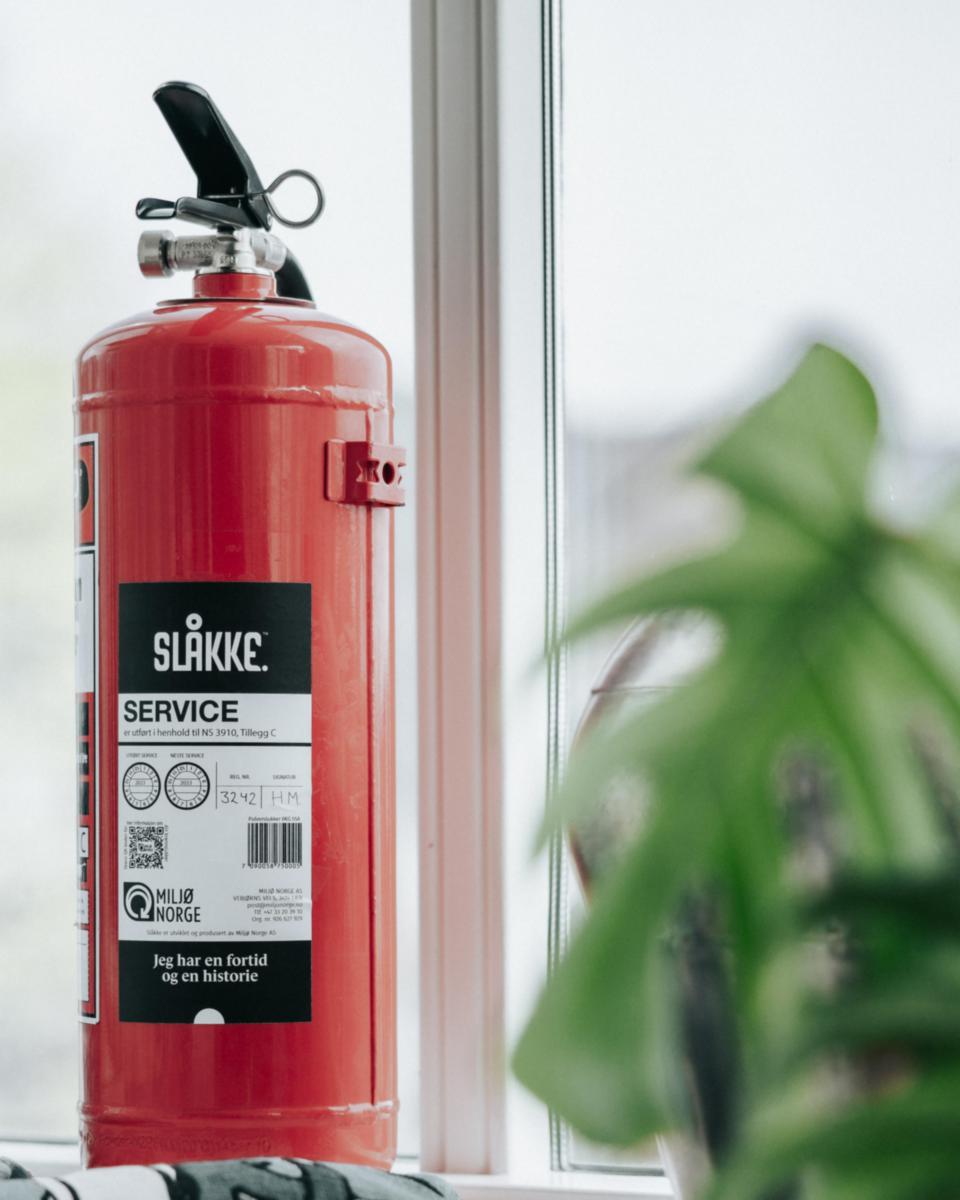 Brannslukker Slåkke 55A Pulver ABC 6kg Ombrukt - Miljø Norge