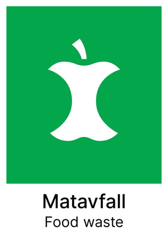 Etikett i PVC Materiale Matavfall