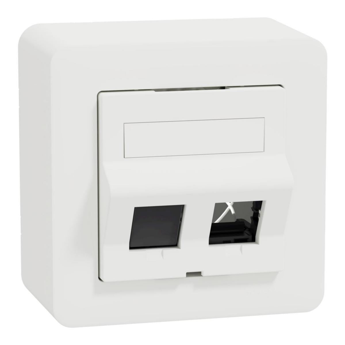 Påvegguttak for 2x S1/Keystone - Schneider Electric