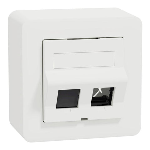 Påvegguttak for 2x S1/Keystone - Schneider Electric