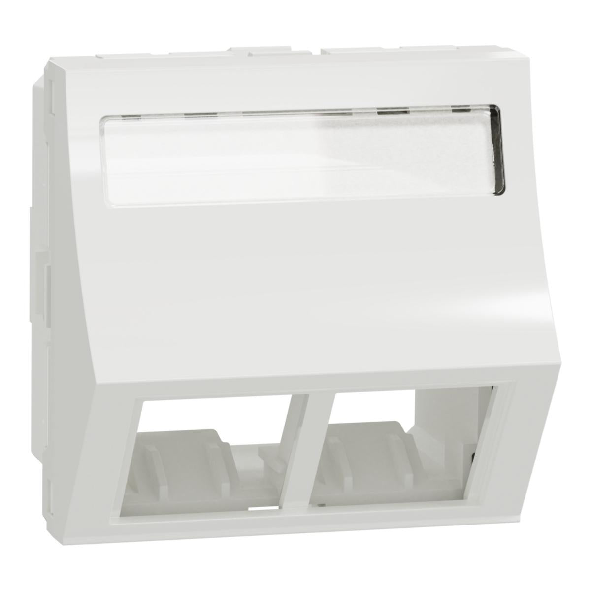 RJ45 Dobbel Senter Plate DPM - Merkefelt, låsbar i mellomring