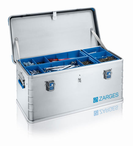 Aluminiumskasse Zarges E1 m/bakker
