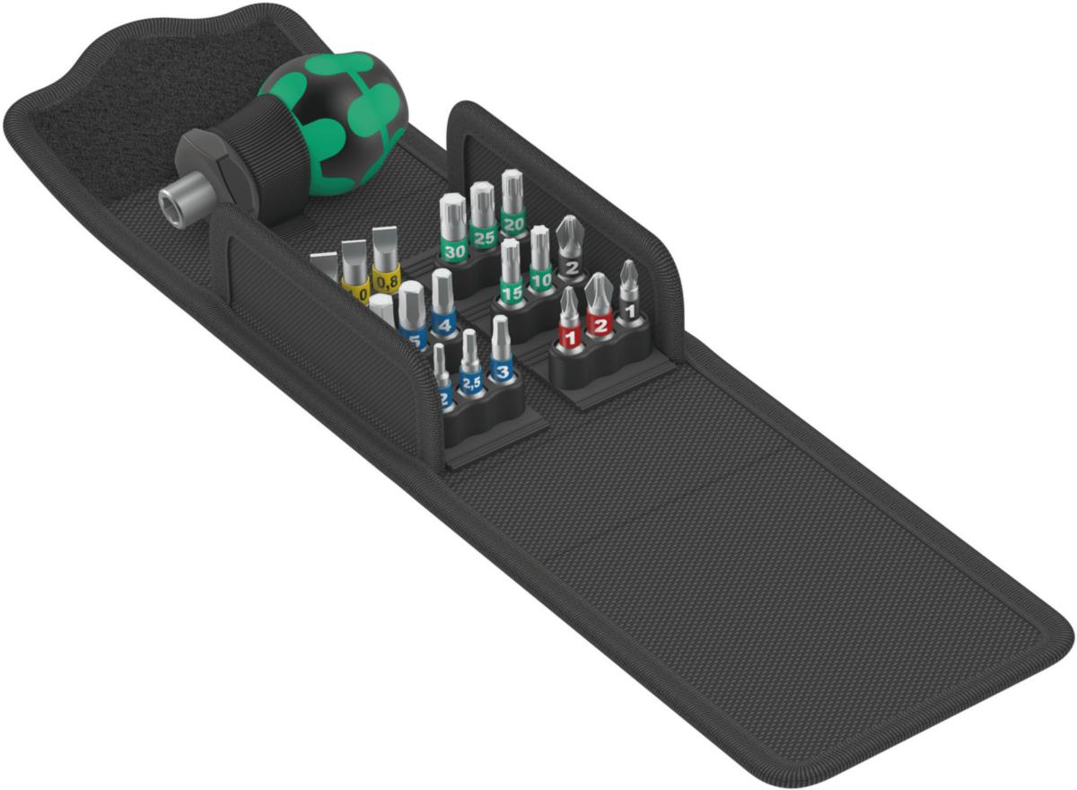 Bitssett Wera Kraftform kompakt Stubby1 18pk