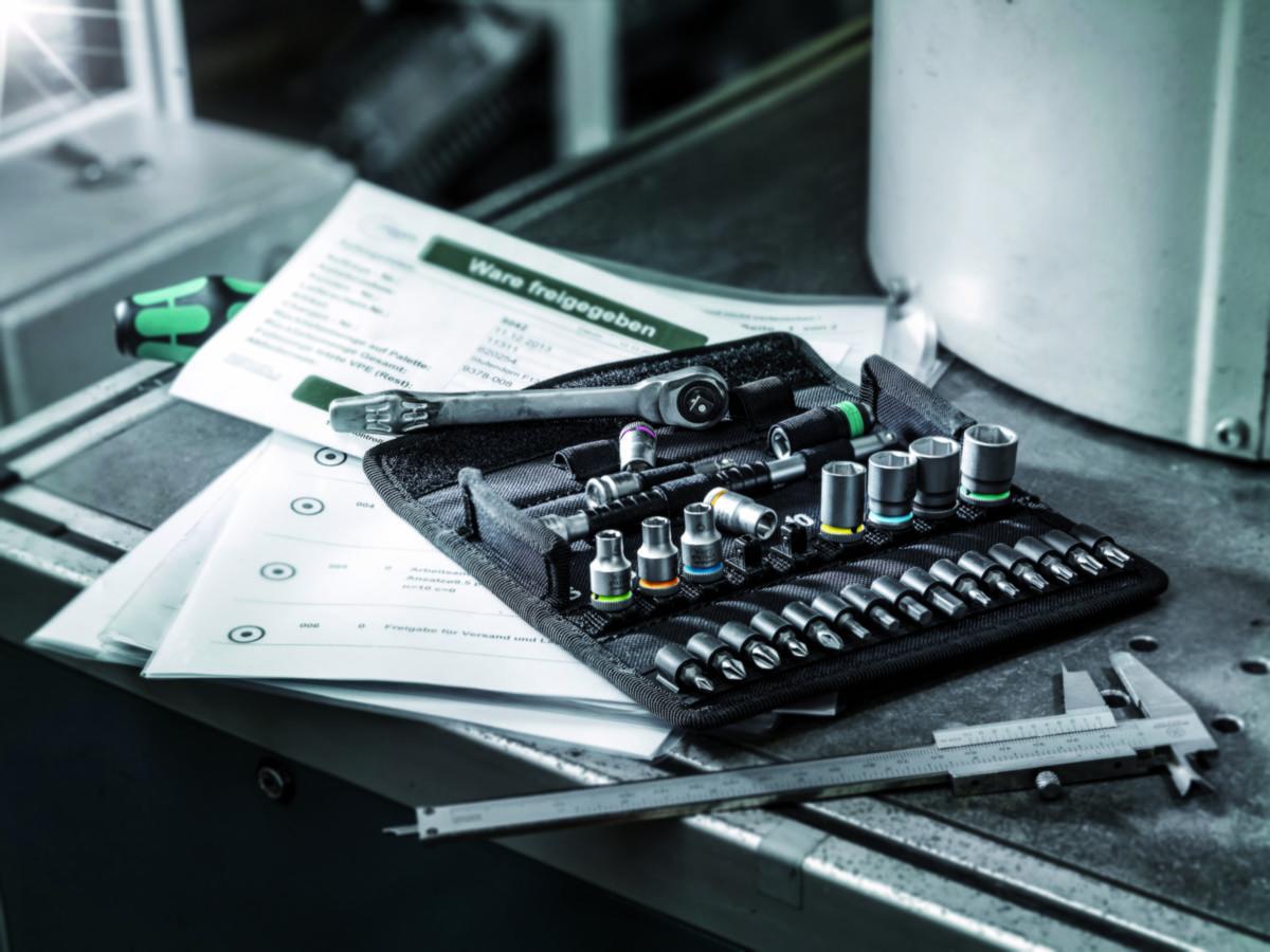 Pipenøkkelsett Wera 1/4" 8100 SA 8 28pk
