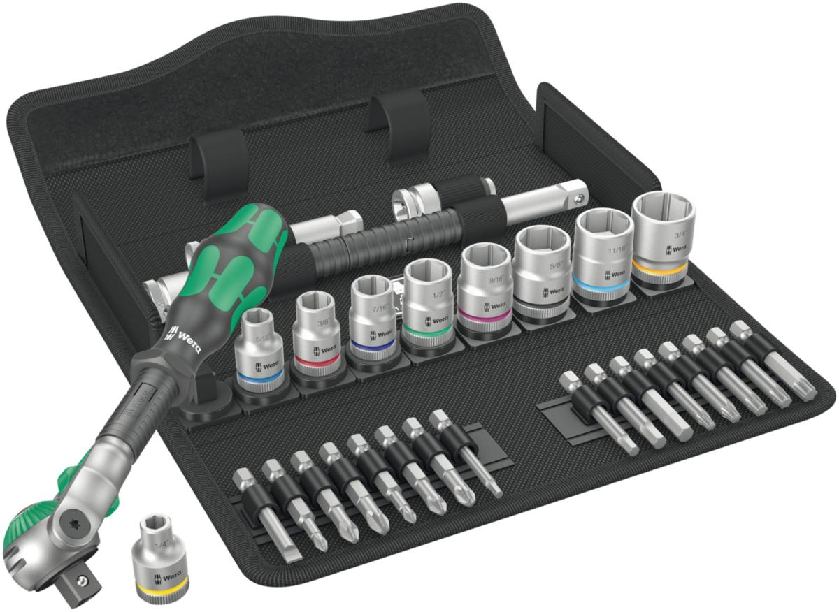 Skrallesett Wera 8100 3/8" SB 9