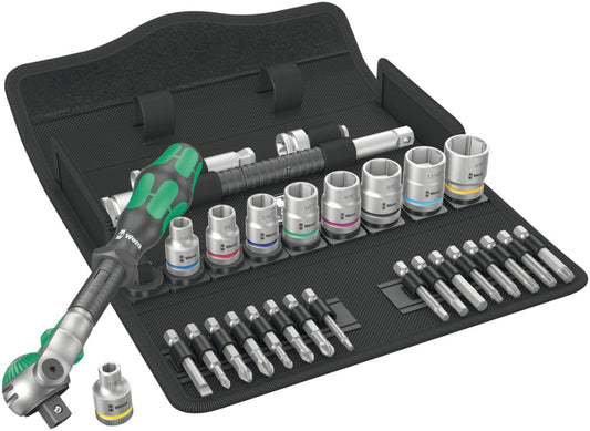 Skrallesett Wera 8100 3/8" SB 9