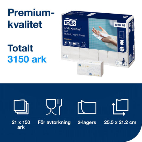 Papirhåndkle Tork Xpress® Ekstra mykt Multifold Tork
