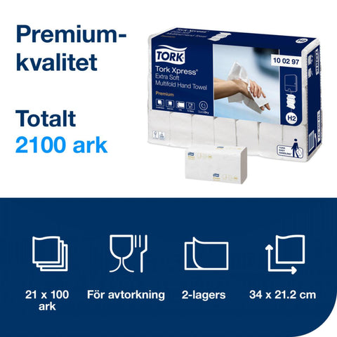 Papirhåndkle Tork Xpress® Ekstra mykt Multifold Tork