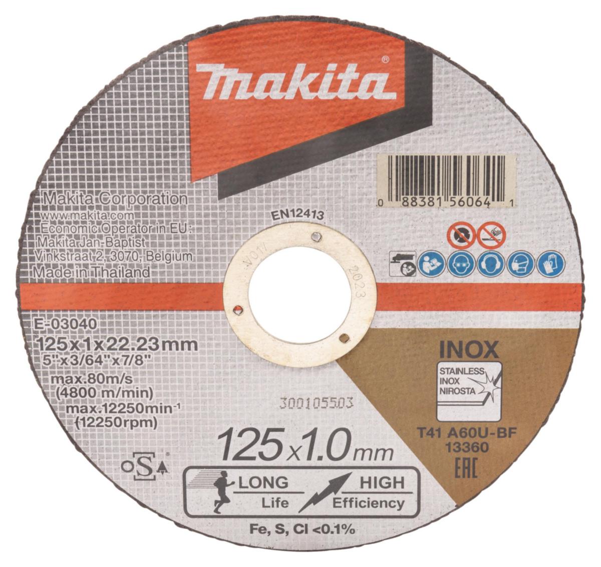Kappeskive Makita stål E-03040-12
