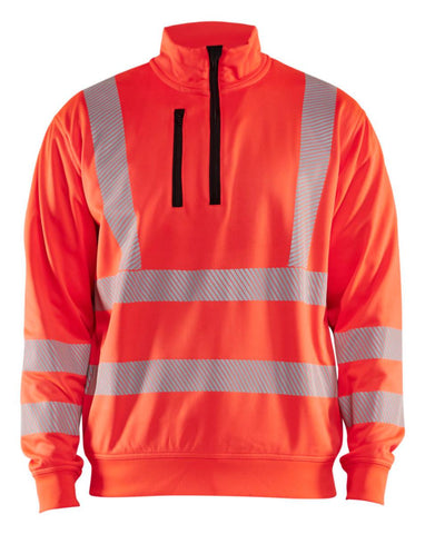 Collegegenser zip Blåkläder 3564 HiVis kl.3