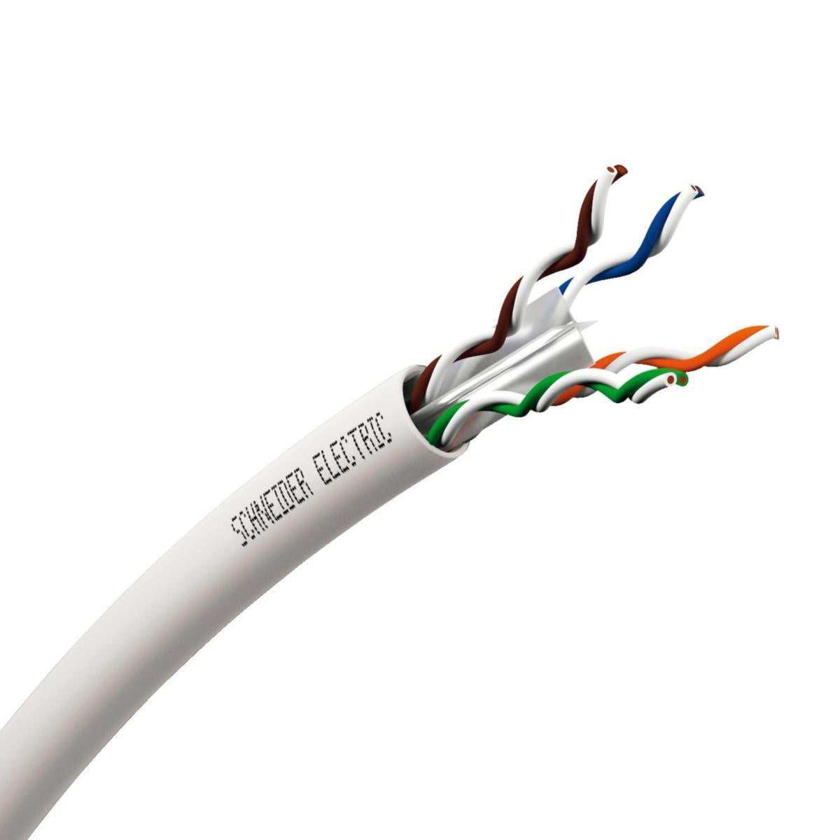 Datakabel Actassi C6 U/UTP Dca hvit, Schneider - Schneider Electric