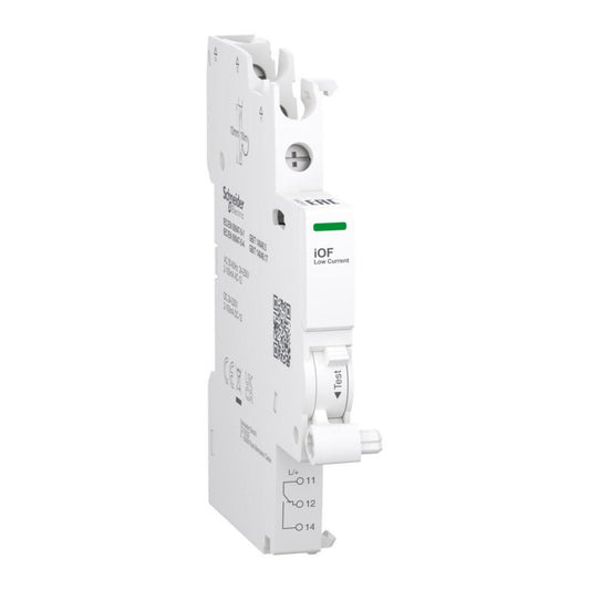 Acti9 hjelpekontakt - 1 vekselkontakt - lavstrøm - for iC60 og iID dobbelklemme - Schneider Electric