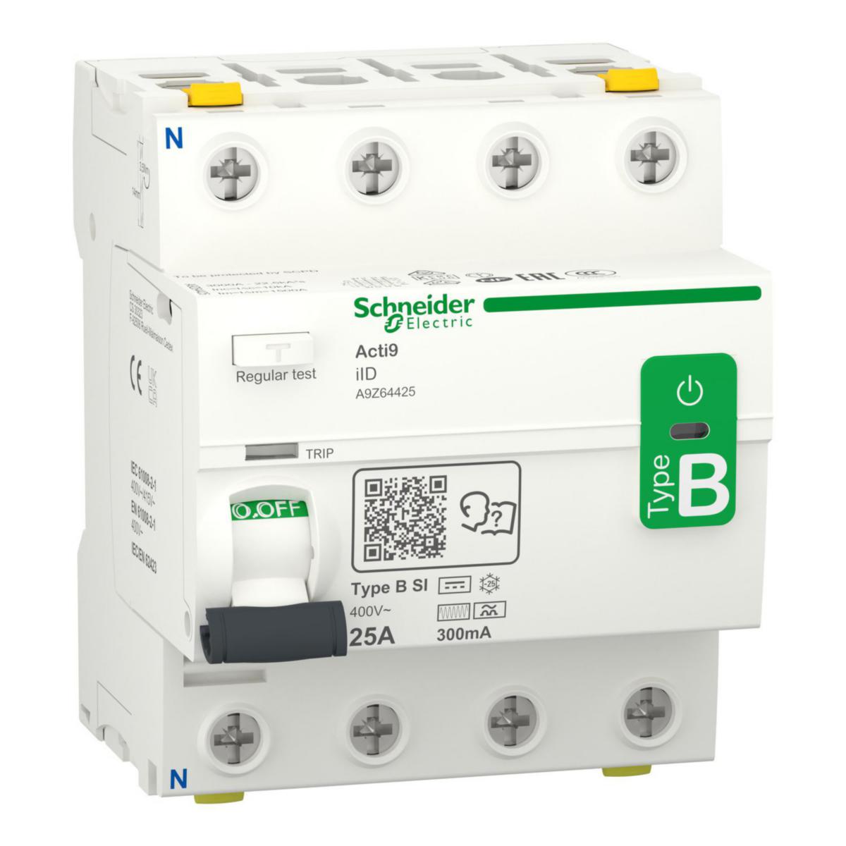 Jordfeilbryter Schneider Acti9 B-SI - 400