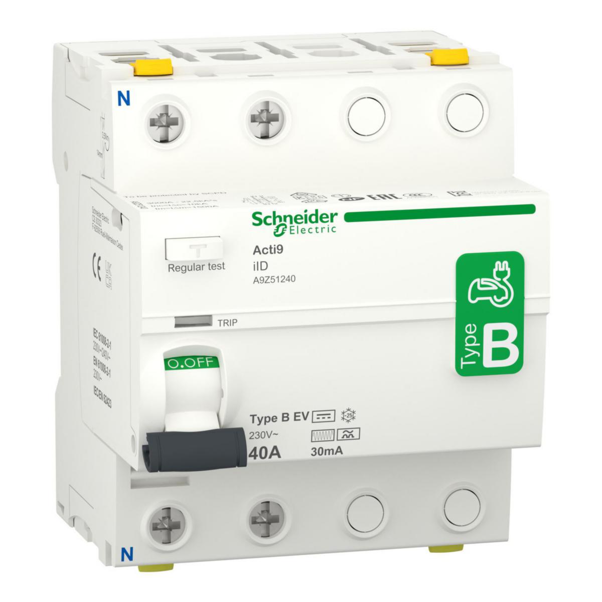 Jordfeilbryter Schneider ACTI9 B EV - 230