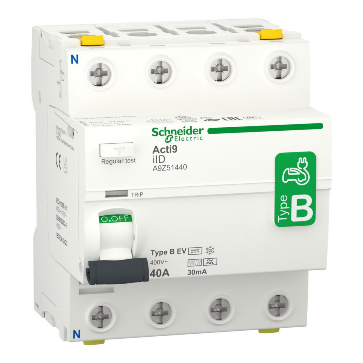 Jordfeilbryter Schneider ACTI9 B EV - 230