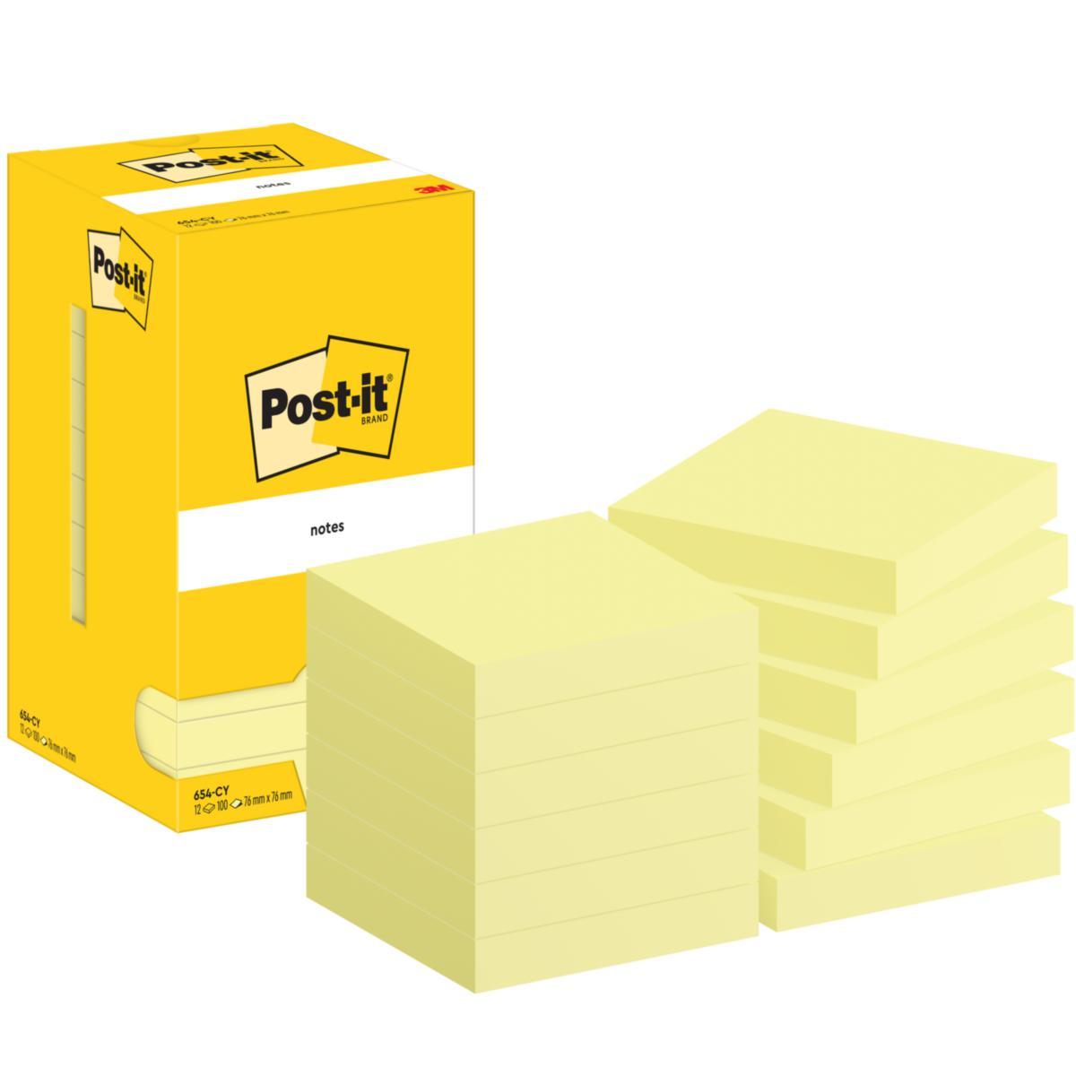 Notatblokk Post-it® Notes Canary Yellow - 3M