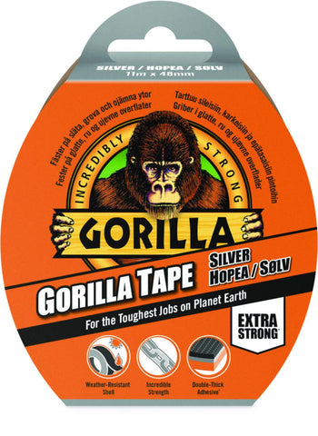 Lerretstape Gorilla Tape Sølv