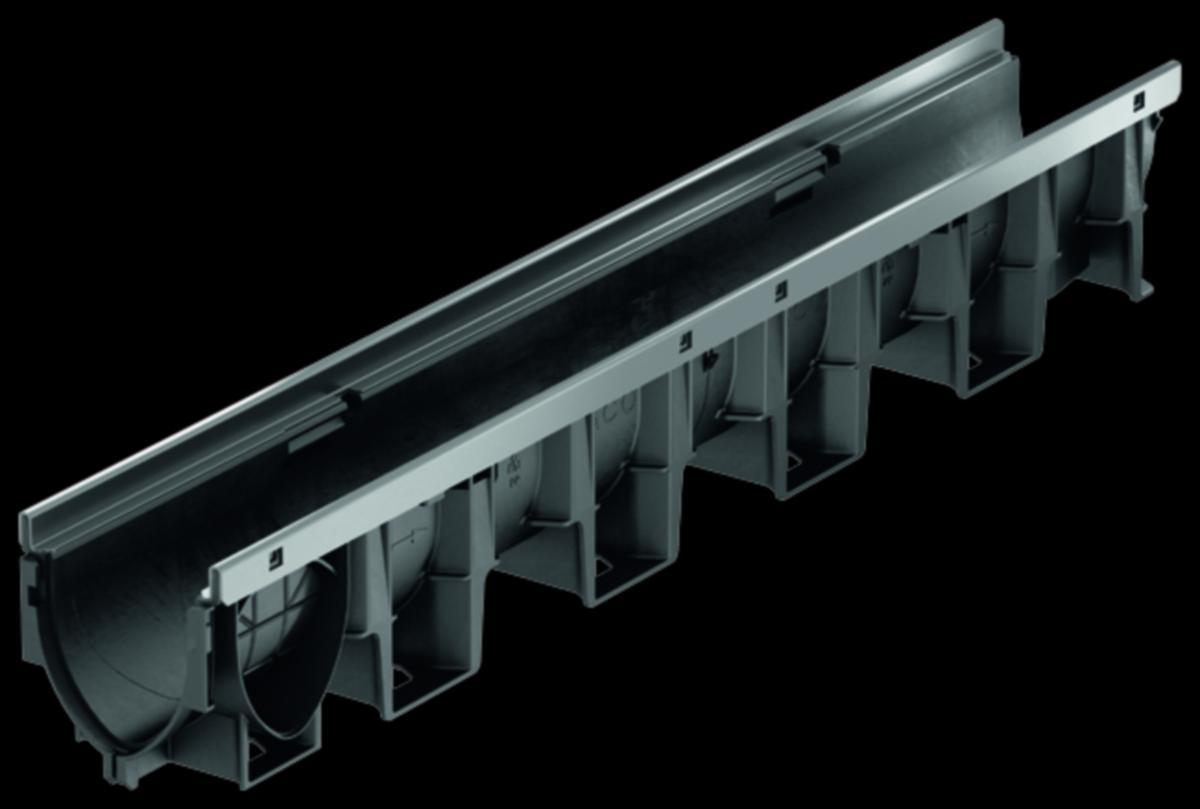 ACO XtraDrain renne uten fall m/galvanisert kant