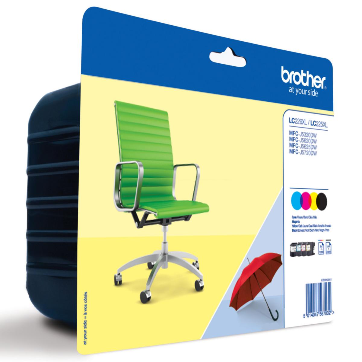 Blekk LC229XL Brother BMCY 4PK