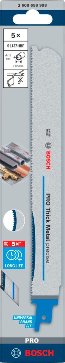 Bajonettsagblad Bosch S 1137 HBF thick metal precise 5pk