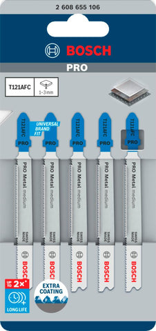 Stikksagblad Bosch T 121 AFC Pro for Metal 5pk