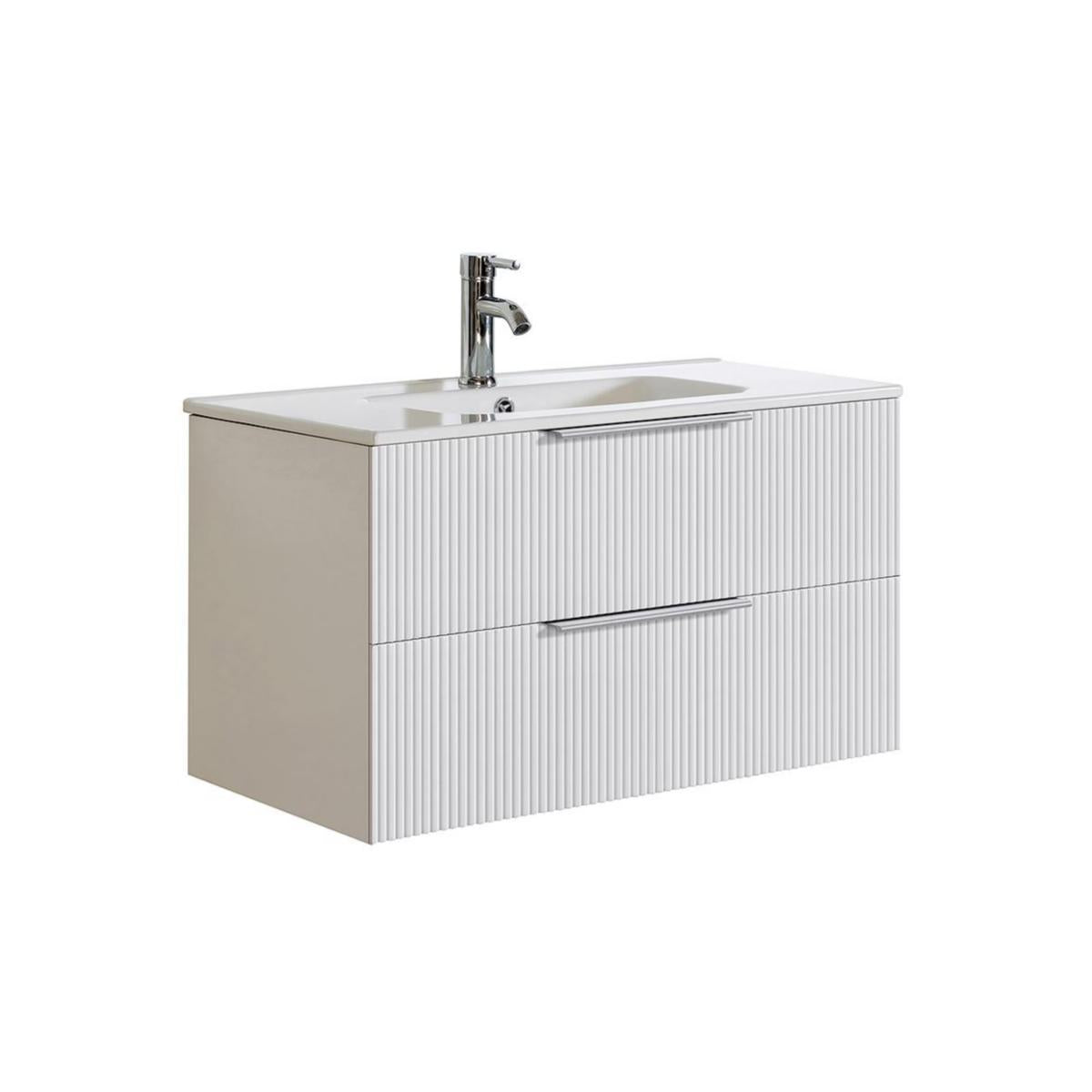 Servantskap Fovere Ribb matt hvit, a-collection