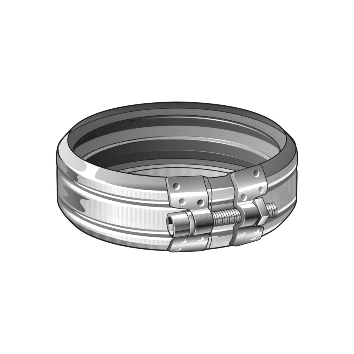 Ultrajetkobling for MA rustrfritt stål, 1 skrue KJ-MA - KJ-MA System