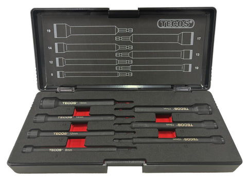 Bitshylsesett Tecos 8-19mm 7-deler 150mm