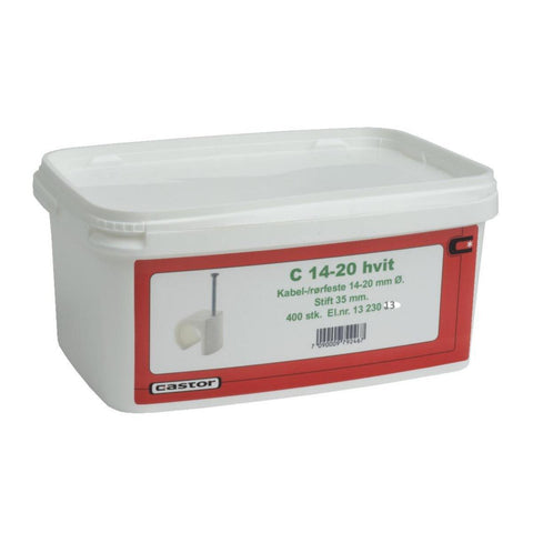 Plastklips Spiker Castor Hvit