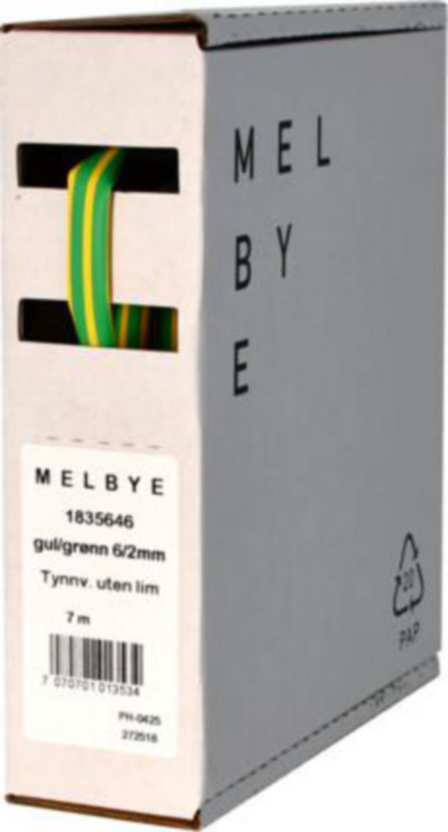 Krympeslange Melbye Tynnvegget, uten lim, gul/grønn, i spoleboks