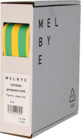 Krympeslange Melbye Tynnvegget, uten lim, gul/grønn, i spoleboks