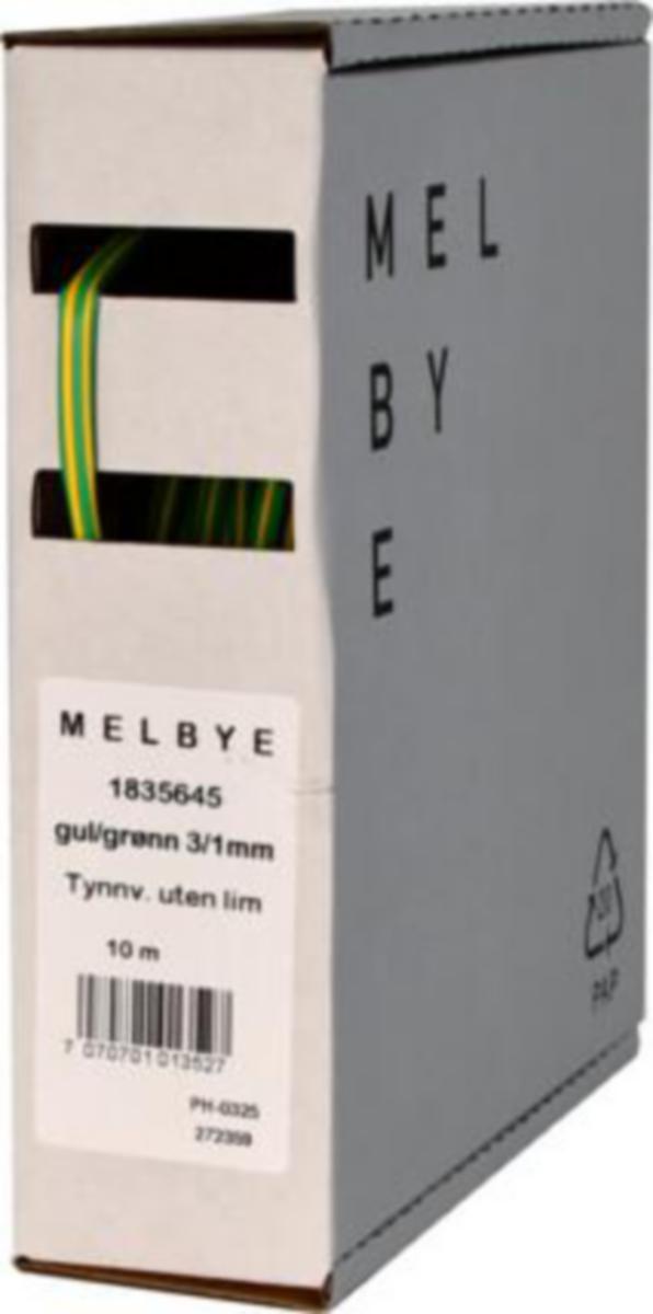 Krympeslange Melbye Tynnvegget, uten lim, gul/grønn, i spoleboks