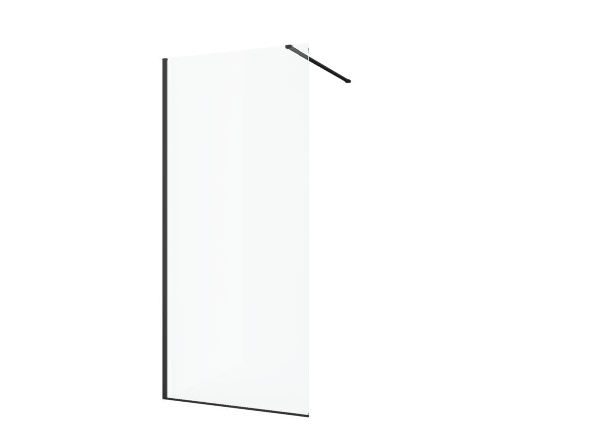 Dusjvegg fast Vivo svart/klar, a-collection