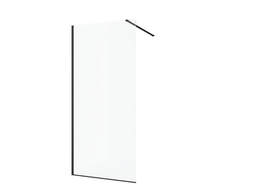 Dusjvegg fast Vivo svart/klar, a-collection