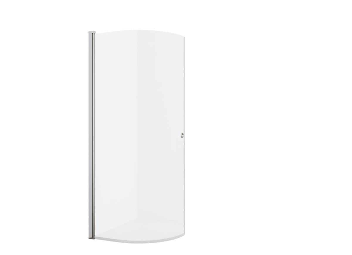 Dusjdør D-formet Vivo krom/klar, a-collection