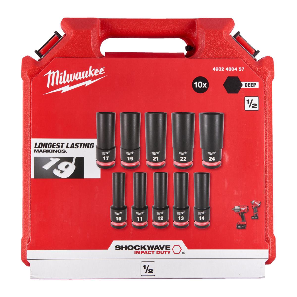 Kraftpipesett Milwaukee 1/2" DYP 10 deler