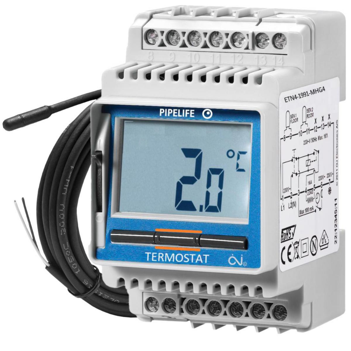 Termostat ETN4 f/Isotermrør - 50-60