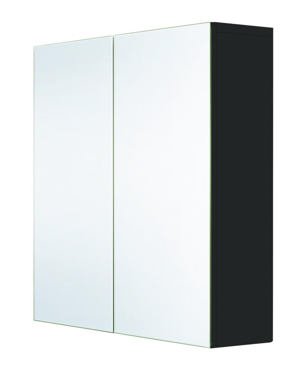Speilskap Fovere matt svart, a-collection
