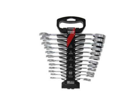 Fastnøkkelsett med skralle Tecos TGW819 12 deler, mm