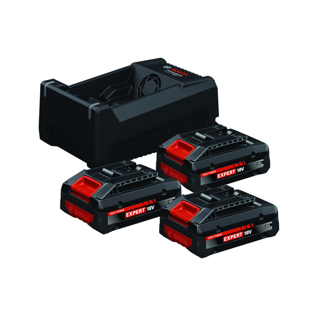Startersett Bosch batteri Expert 18V 3x4.0Ah
