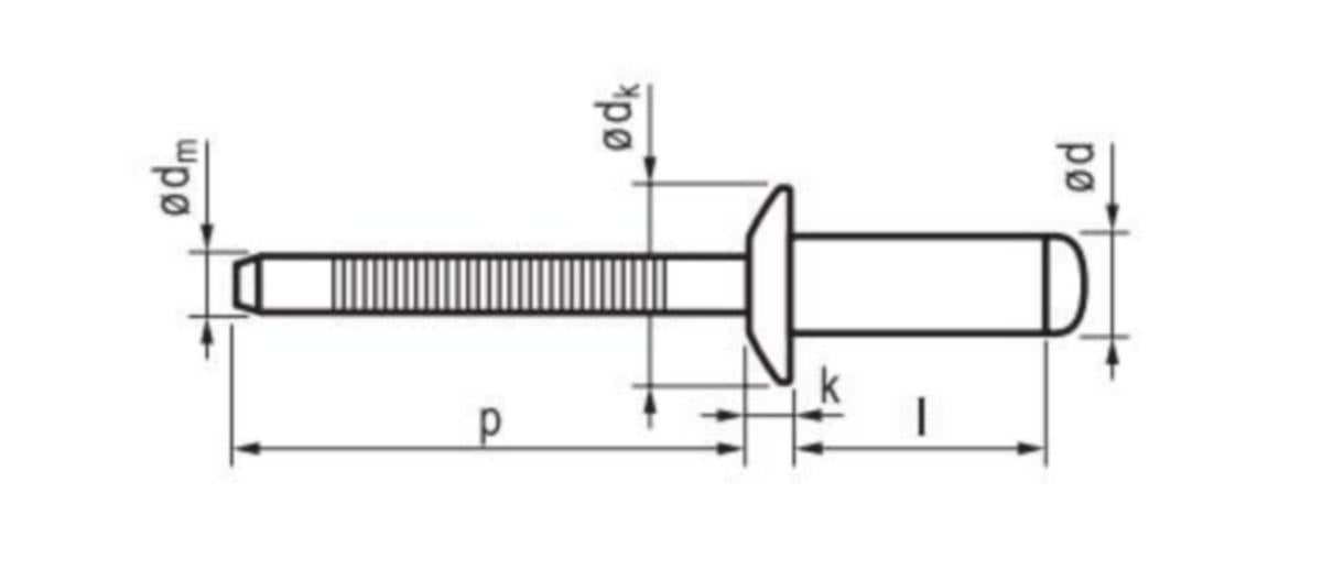 Blindnagle Stanley MFX 1541 Rustfri - Stanley Engineered Fastening